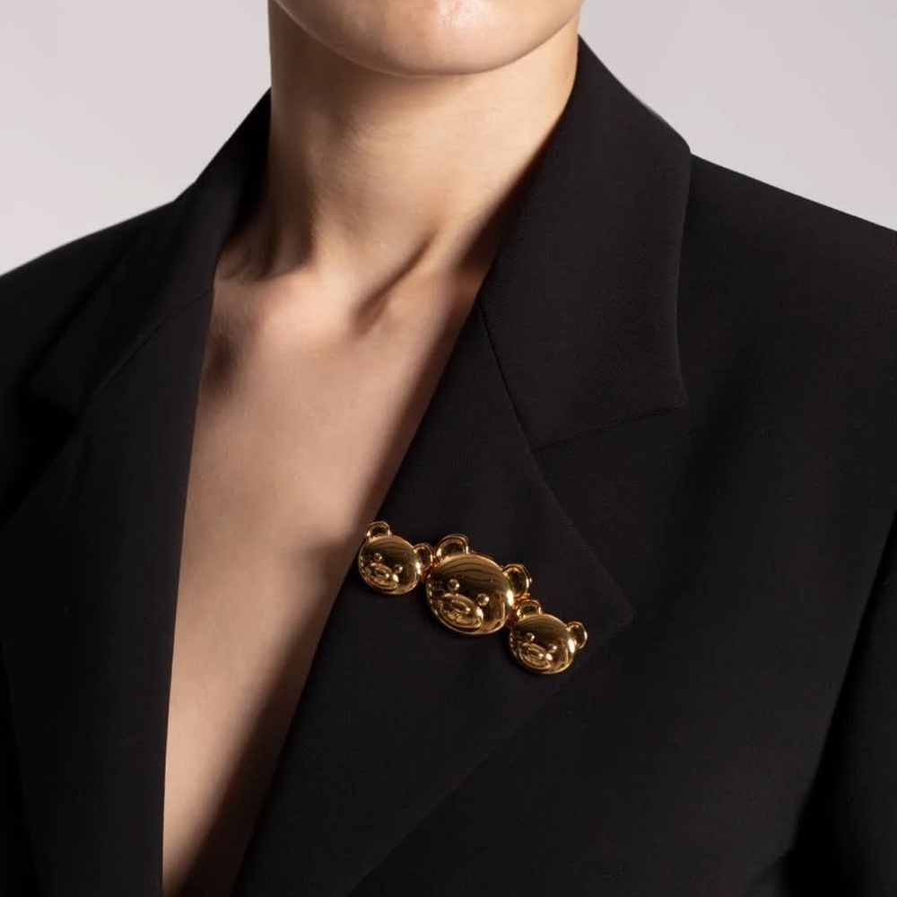 MOSCHINO Brooch Teddy Bear Trio